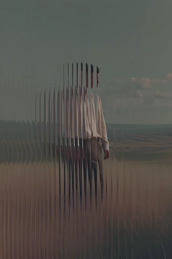 Kinetic Fragmented Realism style AI image example 2