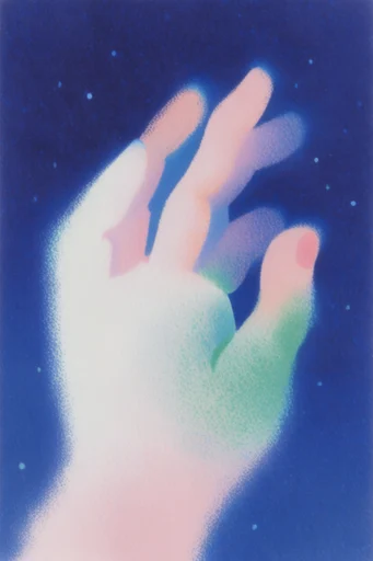 Luminous Nocturnal Dreamscape style reference image — grainy texture