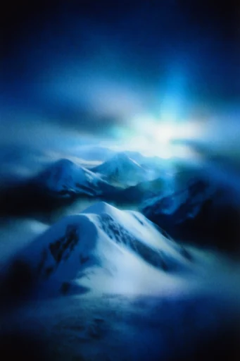 Ethereal Nocturnal Cyan style reference image — monochromatic cyan