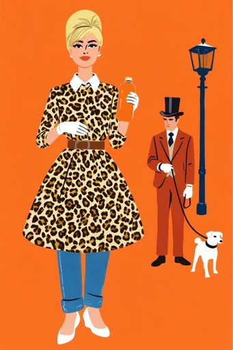 Midcentury Mod Surrealist style reference image — mid-century modern illustration