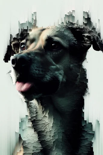 Algorithmic Digital Decay style reference image — chiaroscuro lighting