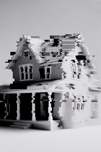 Monochrome Cybernetic Deconstruction style AI image example 4
