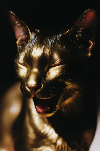 Gilded Obsidian Chiaroscuro style reference image — metallic shimmer