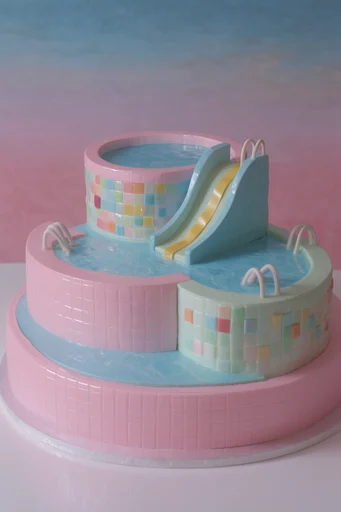 Ethereal Pastel Poolcore style reference image — soft diffused lighting