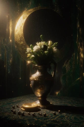 Sacred Gilded Void style reference image — baroque gothic