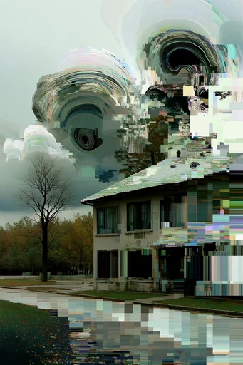 Surreal Digital Pastoral style reference image — vintage film grain
