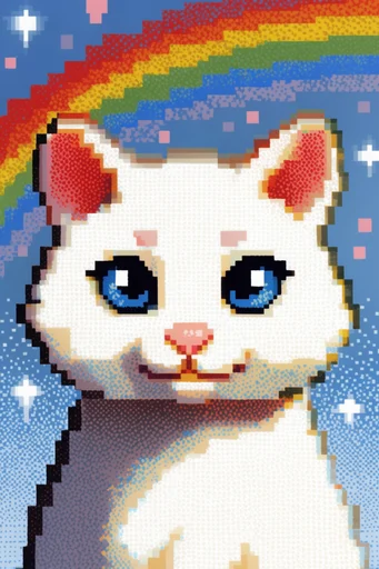 Retro Pixel Surrealism style AI image example 3