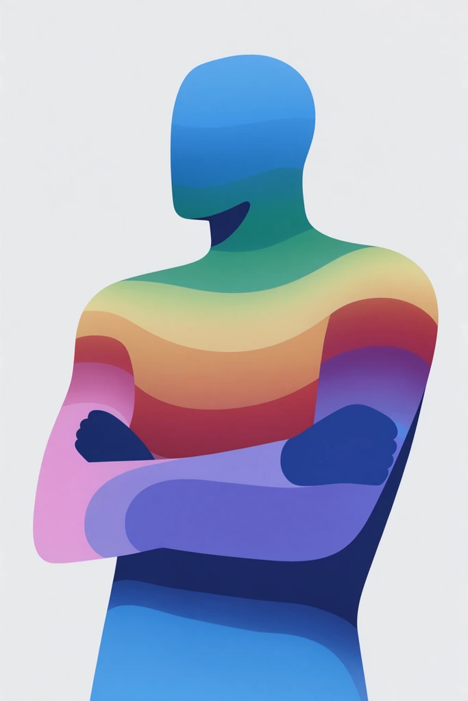 Vibrant Psychedelic Minimalism style AI image example 1