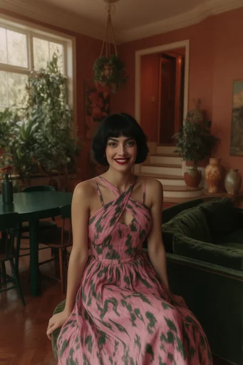 Cinematic Retro Maximalism style reference image — warm cinematic lighting