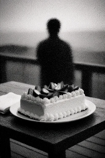 Granular Analog Noir style reference image — soft-focus mystery