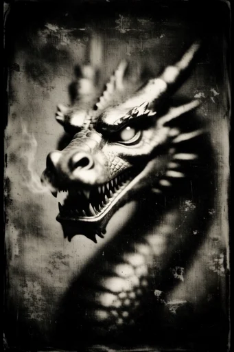 Decayed Spectral Gothic style reference image — high contrast monochrome