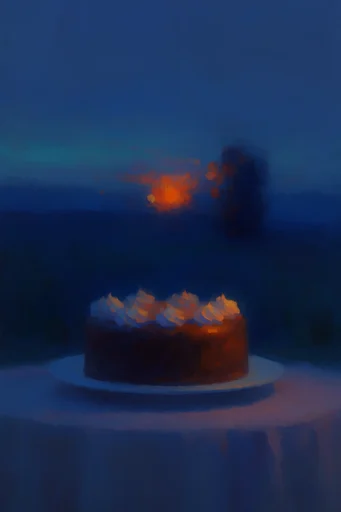 Luminous Nocturnal Chiaroscuro style reference image — soft textured oil aesthetic