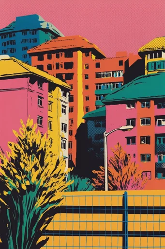 Vibrant Fauvist Folk style reference image — gouache painting texture