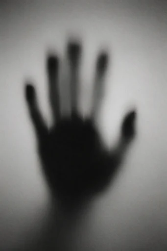 Ethereal Monochrome Noir style reference image — soft-focus silhouette