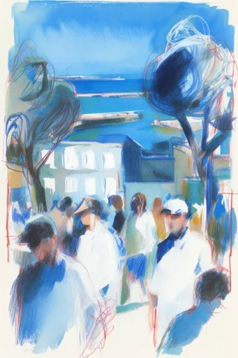 Ethereal Chromatic Sketch style reference image — colored pencil sketch
