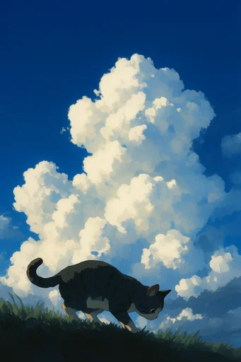 Nostalgic Surrealist Skies style reference image — nostalgic summer atmosphere