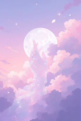 Ethereal Pastel Dreamcore style reference image — soft gradient sky