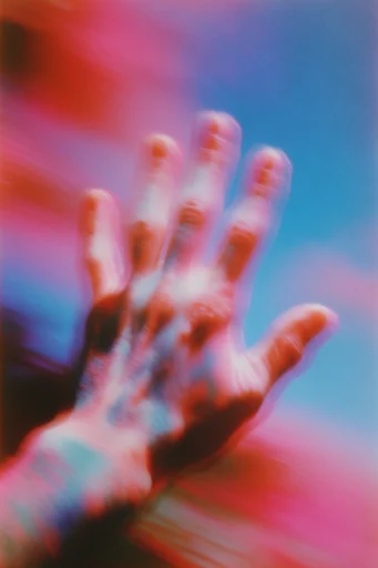Chromatic Neon Hallucination style reference image — double exposure