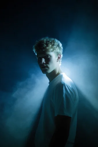 Cinematic Nocturnal Noir style reference image — cool blue color grading