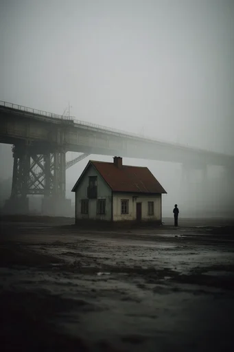 Minimalist Industrial Fog style AI image example 4
