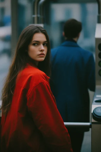 Cinematic Analog Noir style reference image — heavy film grain
