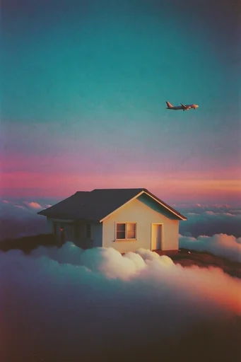 Nostalgic Twilight Surrealism style reference image — saturated magenta and indigo