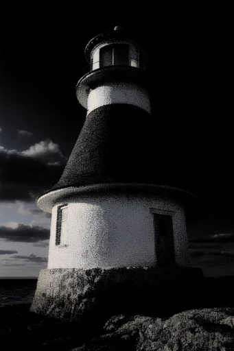 Gritty Monochromatic Noir style reference image — chiaroscuro lighting