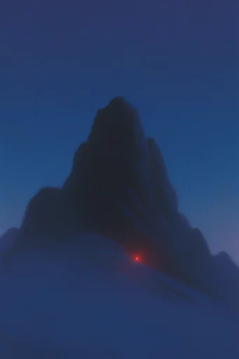 Melancholic Nocturnal Minimalism style reference image — deep indigo color palette