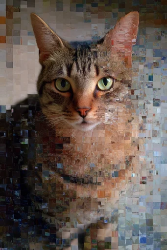 Fragmented Neon Surrealism style reference image — mixed-media collage