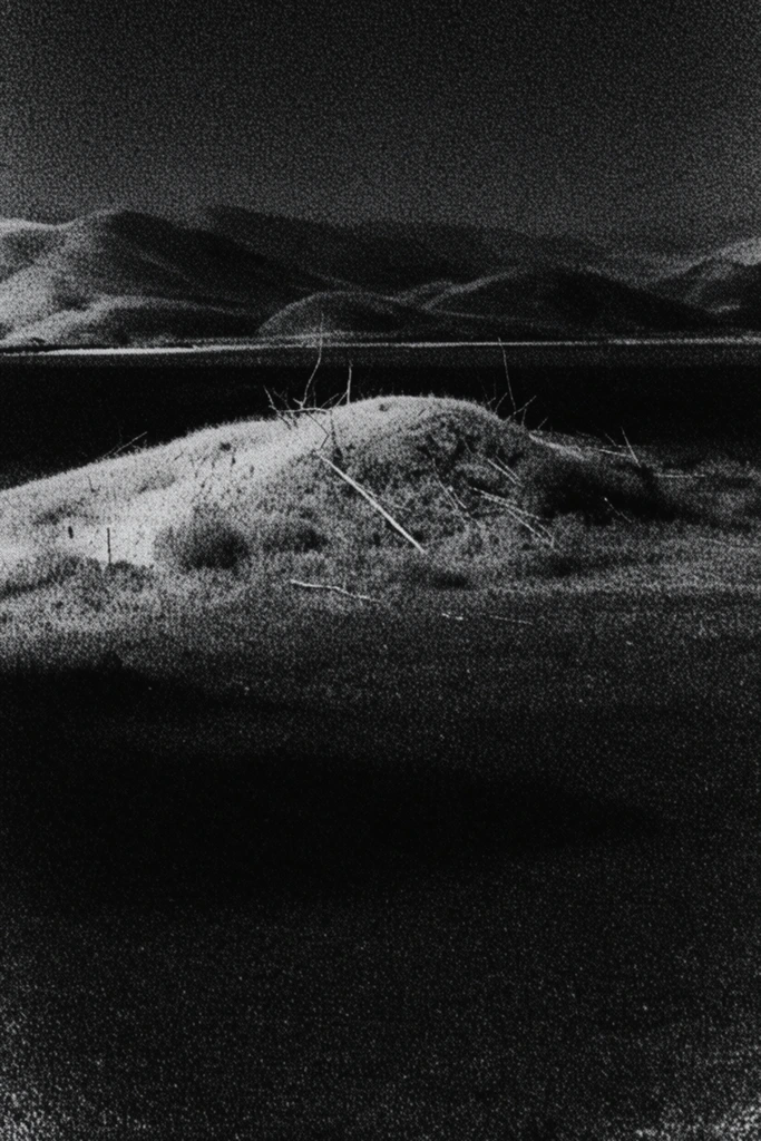 Gritty Monochromatic Noir style AI image example 2