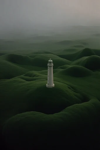 Surreal Velvet Landscapes style reference image — soft directional lighting