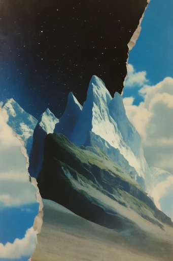 Cosmic Paper Surrealism style reference image — cosmic surrealism