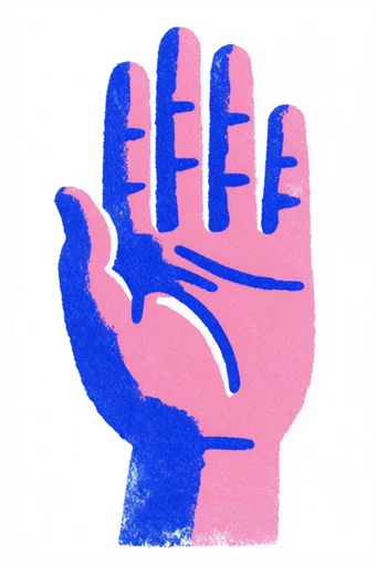 Vibrant Risograph Flux style reference image — grainy airbrush gradient
