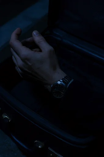 Cinematic Cobalt Noir style reference image — chiaroscuro lighting
