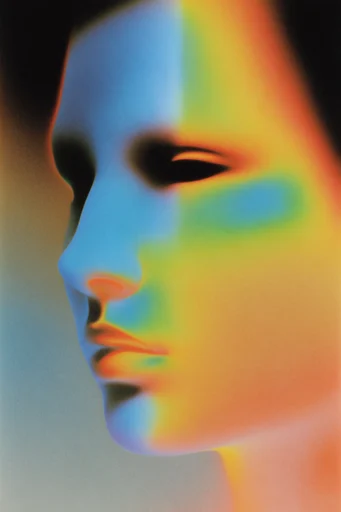 Thermal Ethereal Noir style reference image — tactile film grain