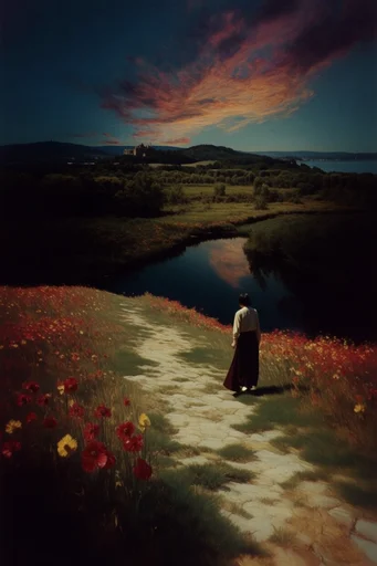 Submerged Twilight Surrealism style AI image example 2