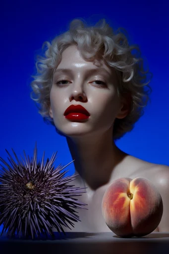 Hyper-Glossy Surrealist Pop style reference image — surrealist editorial