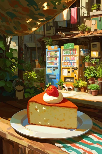 Vibrant Nostalgic Anime style reference image — high contrast composition
