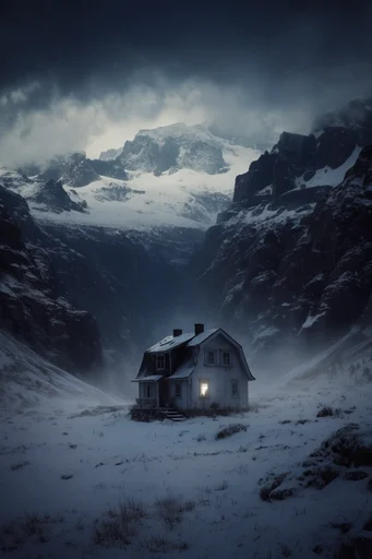 Arctic Grimdark Mythos style AI image example 4