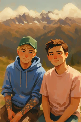 Textured Painterly Vignettes style reference image — digital gouache