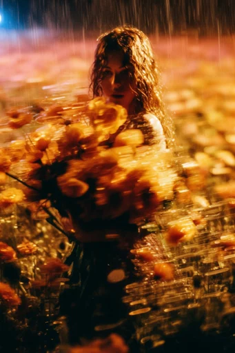 Kinetic Amber Dreamscape style reference image — low-key cinematic lighting