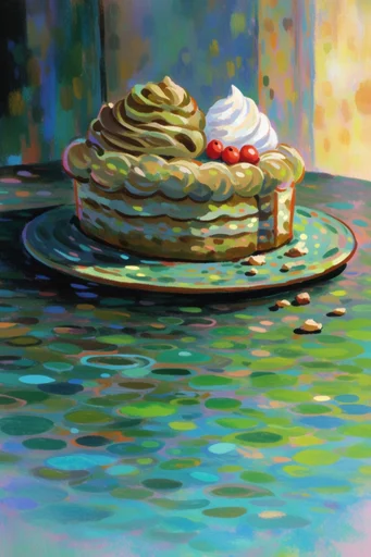Whimsical Impressionist Waterscapes style reference image — thick oil texture