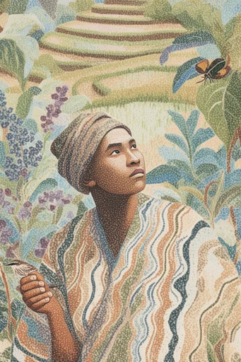 Intricate Organic Tapestry moodboard — generate AI images in this style
