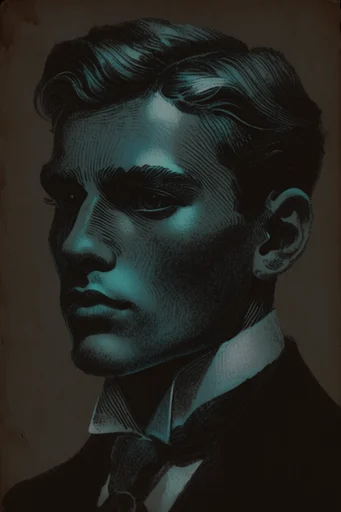Bioluminescent Nocturnal Noir style reference image — neon teal and magenta
