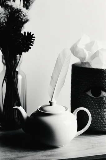 Sculptural Monochrome Noir style reference image — sculptural silhouettes