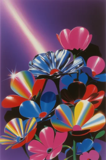 Prismatic Retro-Futurist Airbrush style reference image — retro-futuristic sci-fi