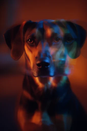 Kinetic Neon Nocturne style reference image — prismatic refraction