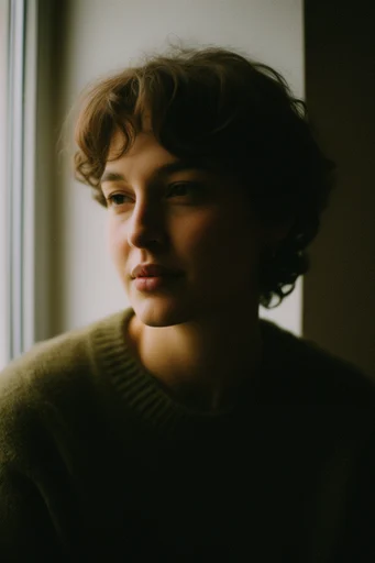 Intimate Cinematic Nostalgia style reference image — warm amber tones