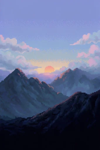 Nostalgic Violet Pixelscape style reference image — PC-98 style