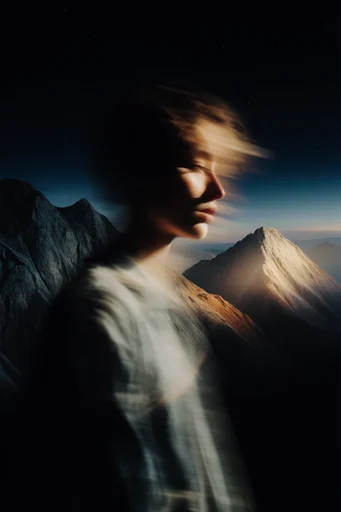 Cinematic Surreal Chiaroscuro style reference image — liquid texture